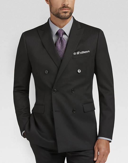 calvin klein black slim fit suit